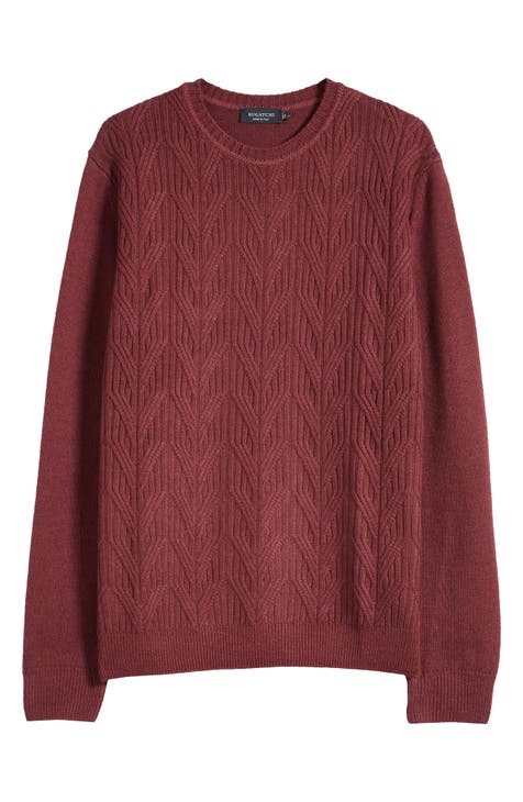 Men's Burgundy Cable Knit & Fair Isle Sweaters | Nordstrom