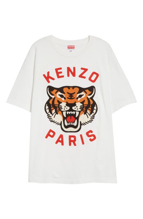 Kenzo Lucky Tiger Oversize Graphic T-shirt In White