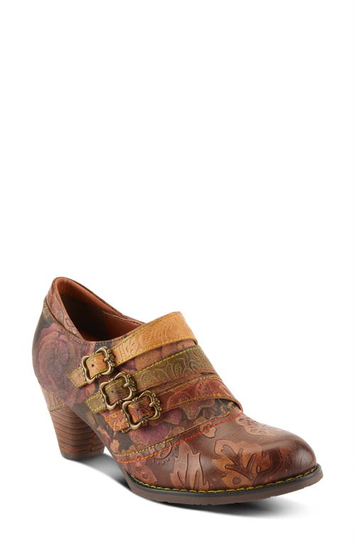 L'artiste By Spring Step Graphic Bootie In Brown