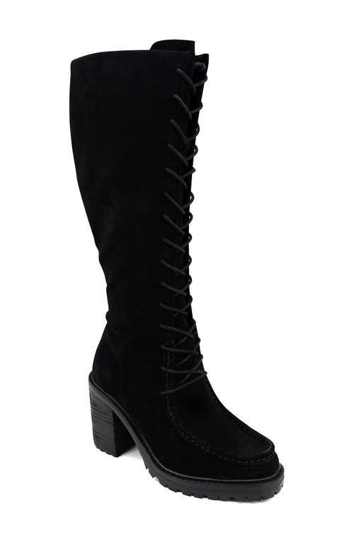 Shop Zigi Artisan Adeline Knee High Boot In Black Suede