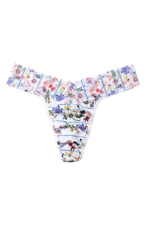 Shop Hanky Panky Floral Print Supima® Cotton Original Rise Thong In Flower Crown