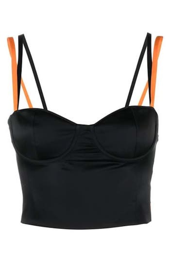 Heron Preston Corset Crop Top In Black