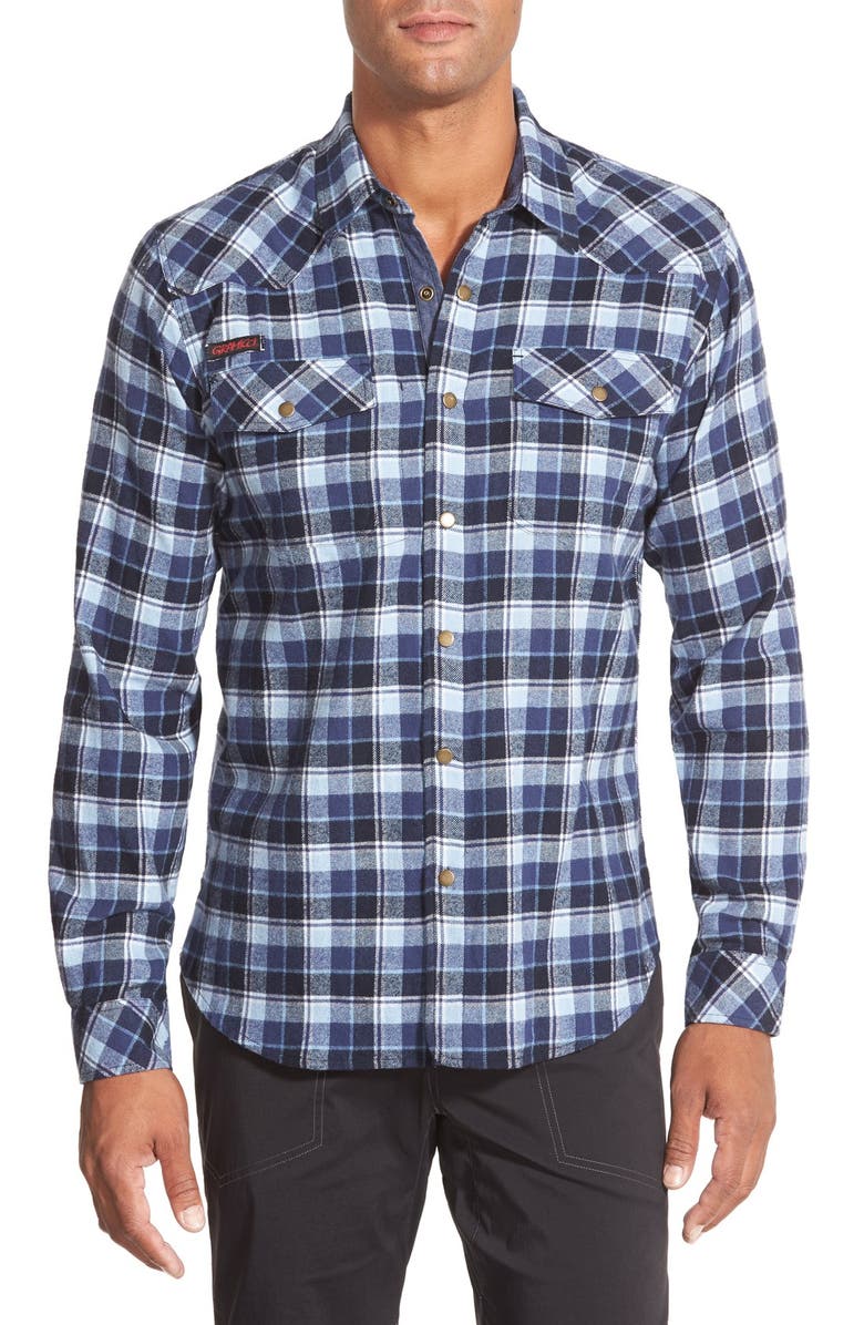 Gramicci 'Off Trail' Regular Fit Flannel Sport Shirt | Nordstrom