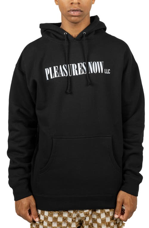 PLEASURES LLC Logo Hoodie in Black at Nordstrom, Size Medium