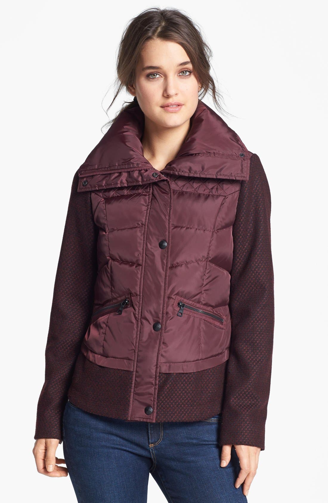 Sam Edelman Mixed Media Down Jacket | Nordstrom