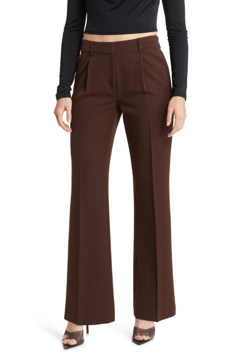 Stretch Twill Cropped Wide Leg Pant With Pockets High Waist Casual