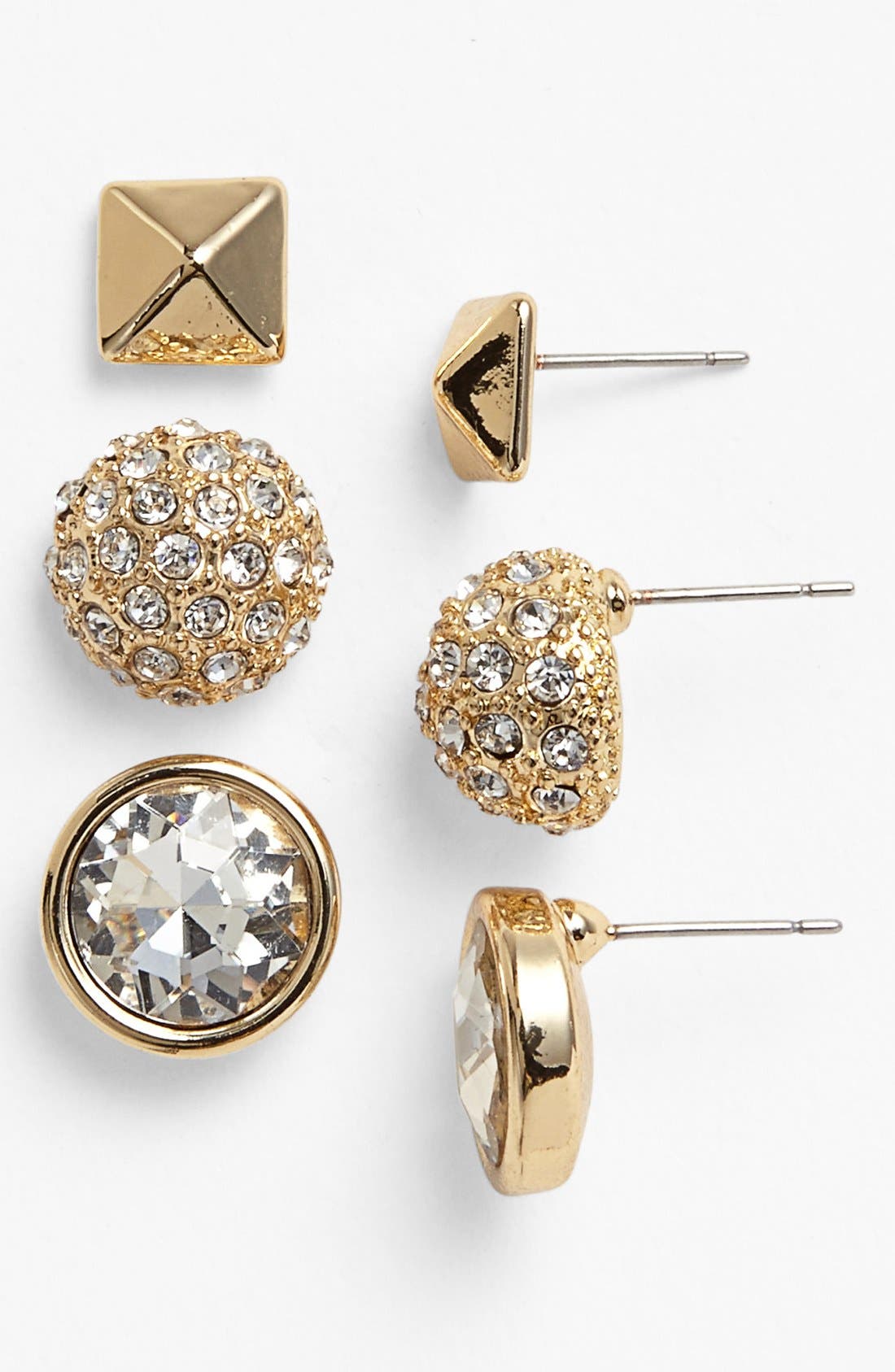 Lydell NYC 'Preppy' Boxed Stud Earrings (Set of 3) Nordstrom