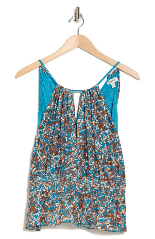 Joie Valarie Keyhole Peplum Tank In Fjord Blue Multi