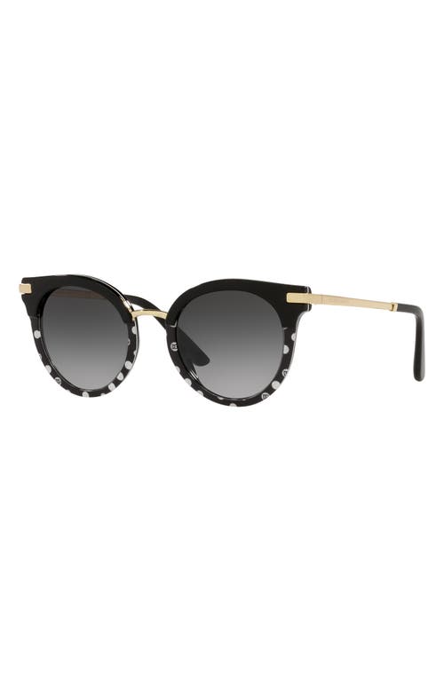 Dolce & Gabbana Dolce&gabbana 50mm Phantos Dna Sunglasses In Black Dots