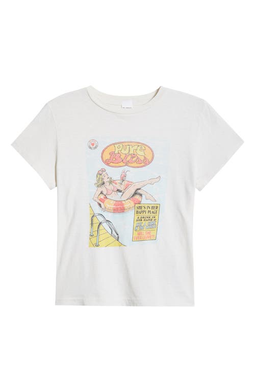 Shop Re/done Pure Bliss Cotton Graphic T-shirt In Vintage White