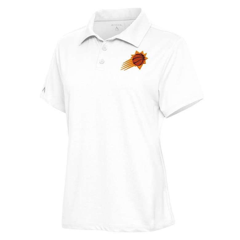 Shop Antigua White Phoenix Suns Motivated Polo