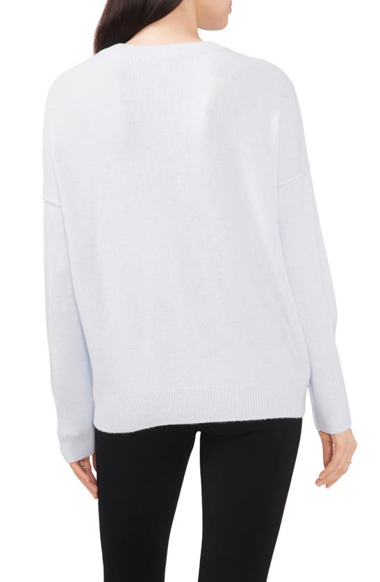 Shop Chaus Rhinestone Cozy Crewneck Sweater In Frozen