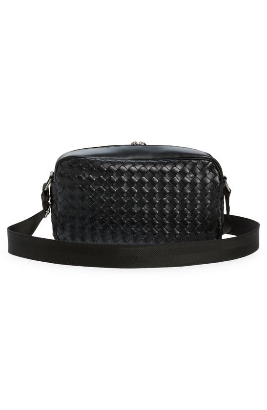 BOTTEGA VENETA LARGE CLASSIC INTRECCIATO LEATHER CAMERA BAG