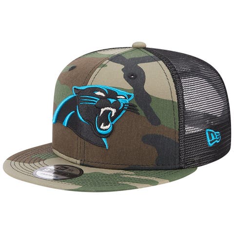 Men's New Era Black Carolina Panthers 2022 Salute to Service 9FORTY Snapback Trucker Hat