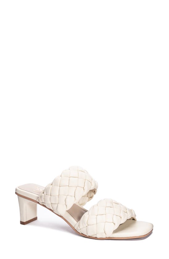42 Gold Connie Leather Sandal In Cream