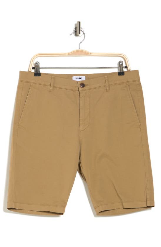 Nn07 Craig Flat Front Shorts In Khaki