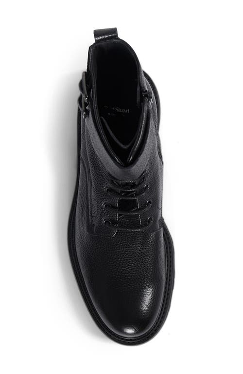 Paul Stuart Barton Boot In Black Tumbled Calf