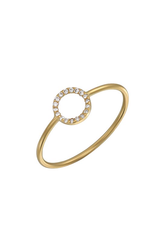 Bony Levy 18k Gold Diamond Open Circle Stackable Ring In 18k Yellow Gold