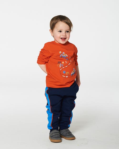 Shop Deux Par Deux Baby Boy's T-shirt With Print Tangerine In Mandarin Red