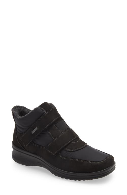 ara Marion Faux Fur Waterproof Gore-Tex® Sneaker in Black