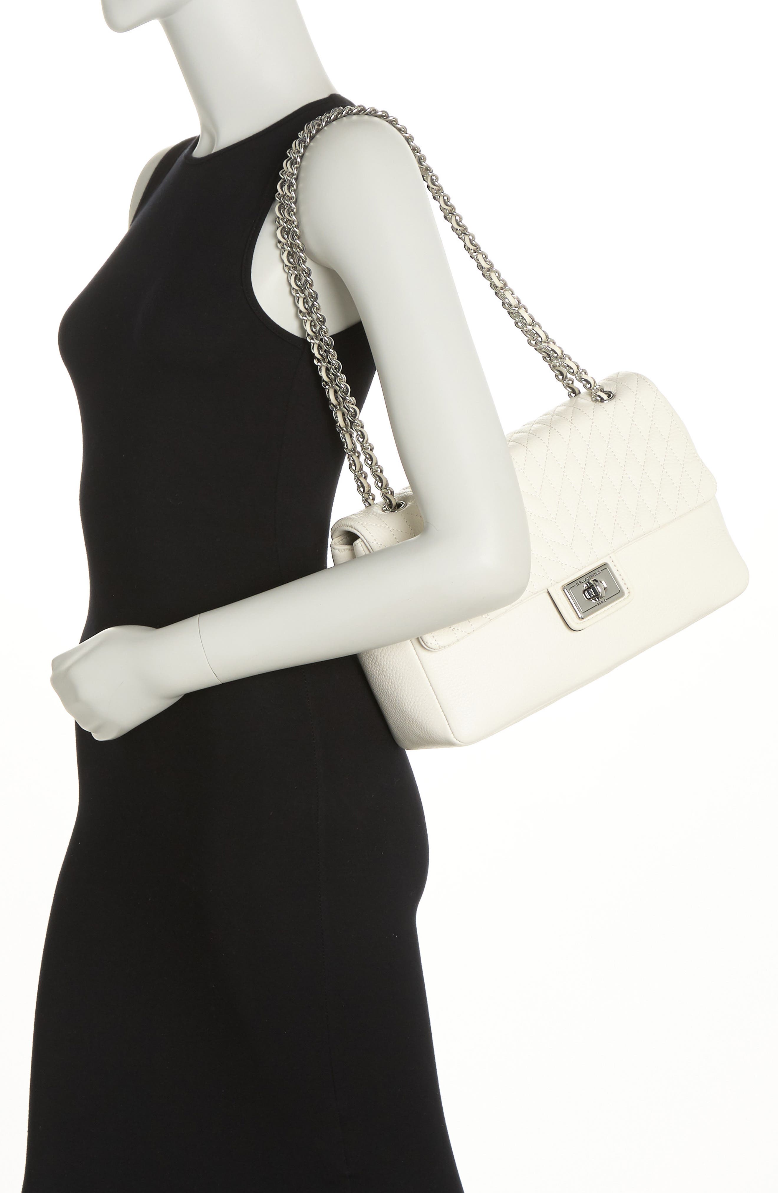 Karl Lagerfeld Paris Agyness Leather Shoulder Bag Nordstromrack