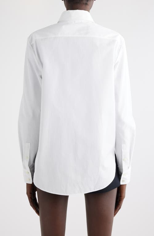 Shop Chloé Organic Cotton Poplin Button-up Shirt In White