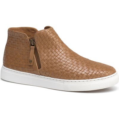Trask Lora Woven Sneaker Bootie, Brown