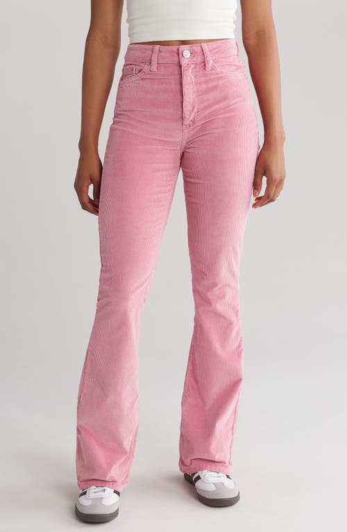 Flare Leg Corduroy Pants in Pink