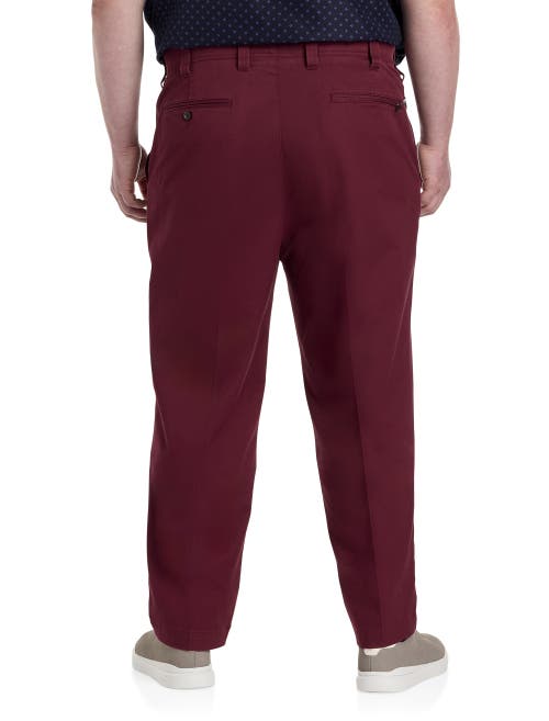 Shop Oak Hill By Dxl Oak Hill Straight-fit Tech Pants In Zinfandel