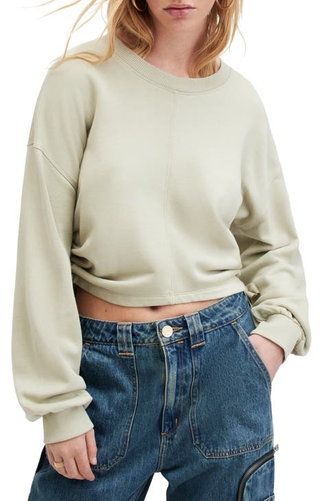 Mira Ruched Cotton Sweatshirt