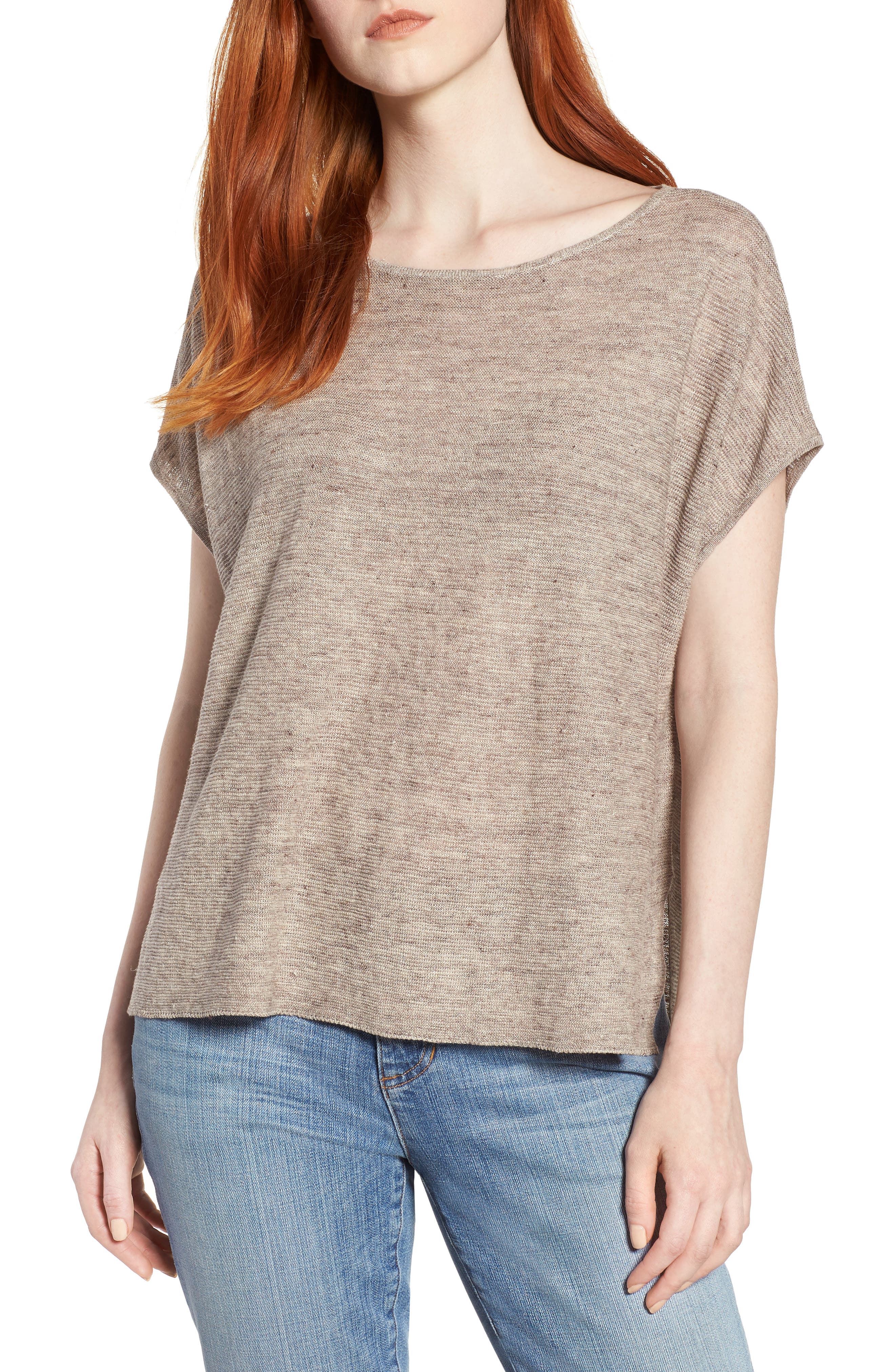 Eileen Fisher High/Low Poncho Top 