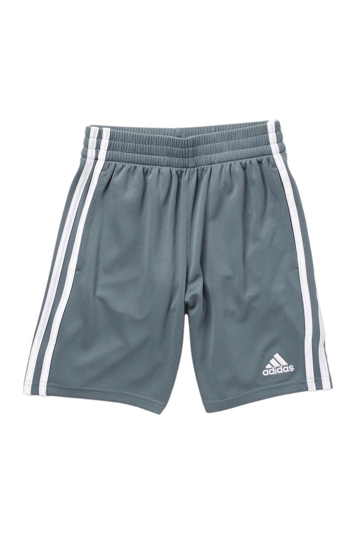 Adidas Originals Kids' 3 Stripe Mesh Shorts In Open Blue1