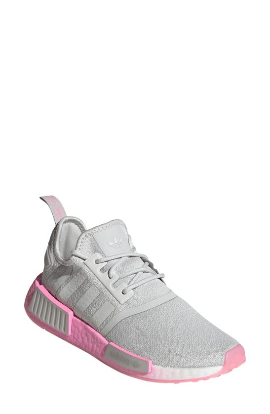 Adidas Originals Nmd R1 Sneaker In Grey/ Bliss Pink/ White