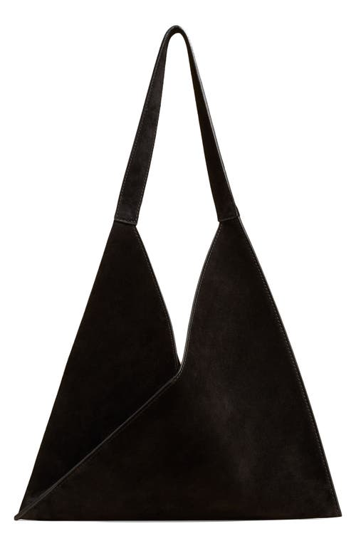 Sara Small Suede Tote in Caramel