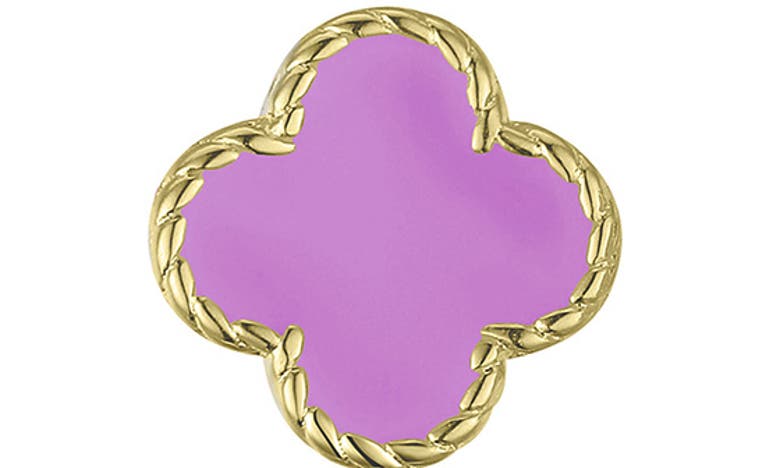 Lily Nily Kids' Clover Stud Earrings In Purple