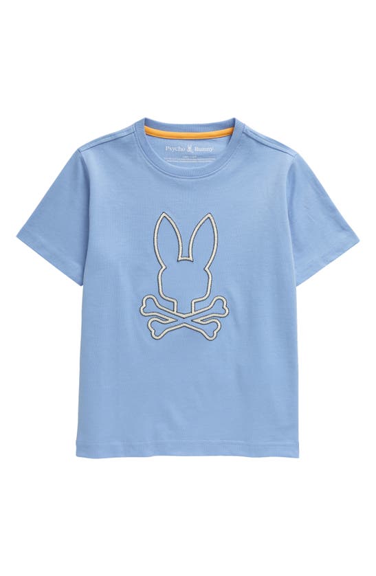 Shop Psycho Bunny Kids' Floyd Graphic T-shirt In Serenity