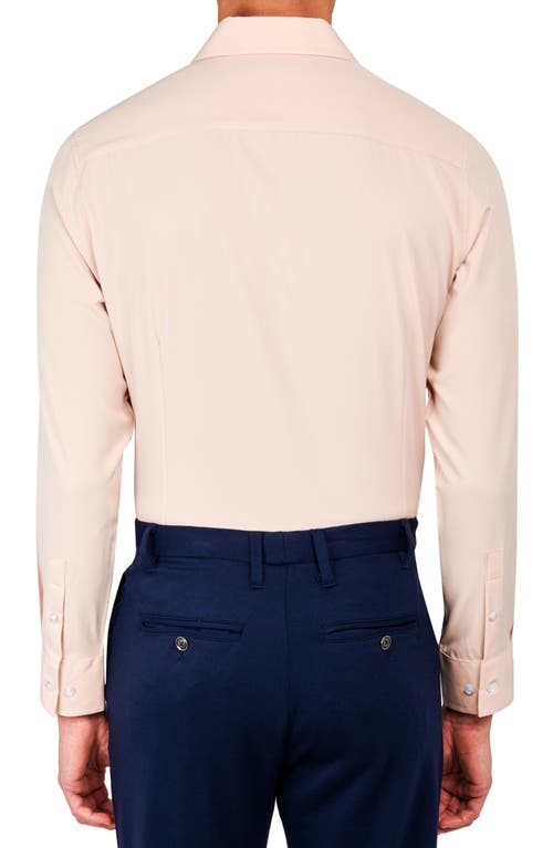 Brooklyn Brigade Slim Fit Solid Performance Dress Shirt In Pale Blush