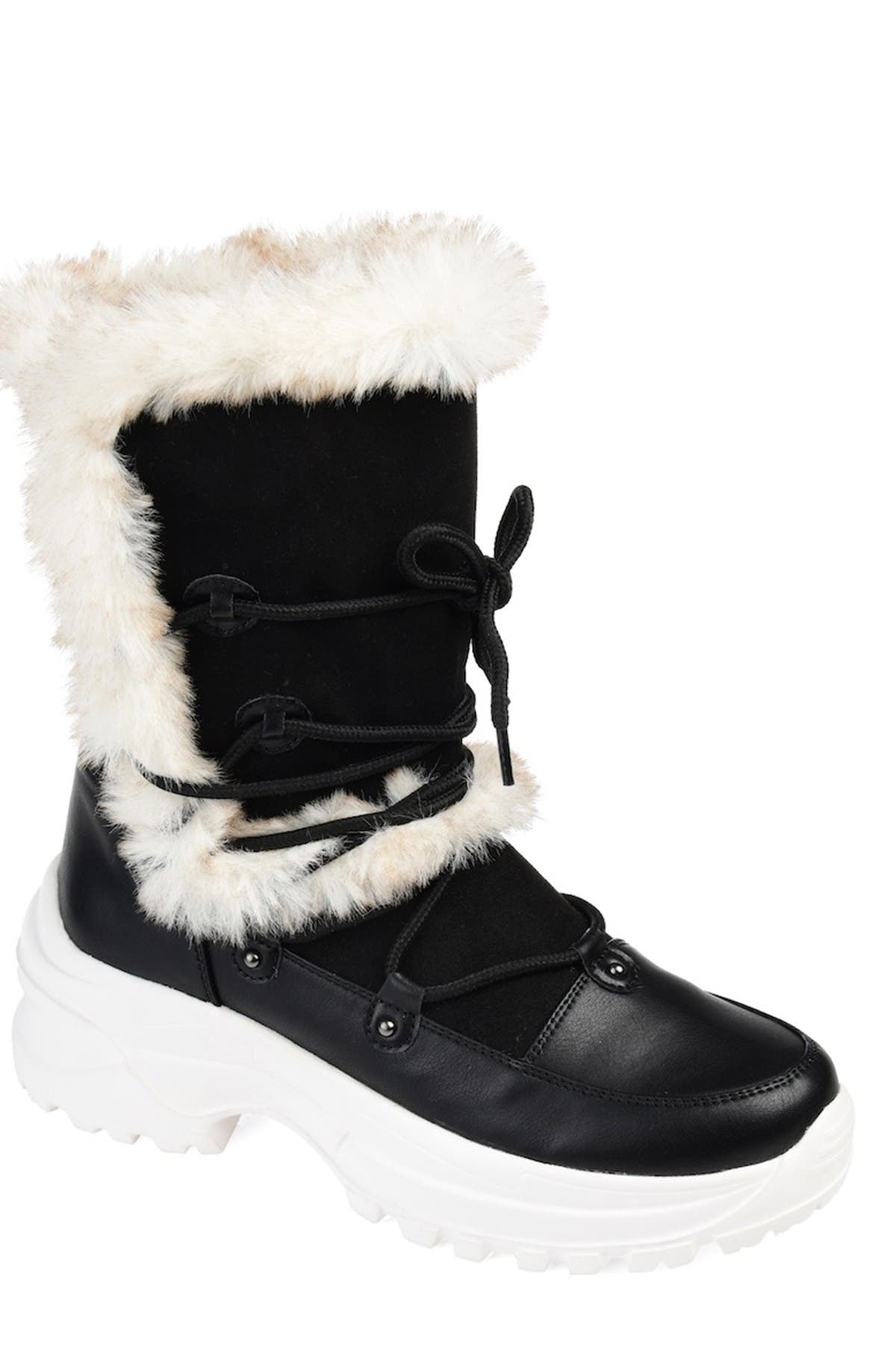 Journee Collection Polar Faux Fur Detail Boot Nordstrom Rack