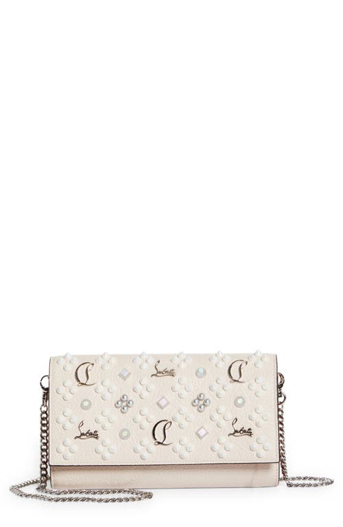 Christian Louboutin Paloma Loubinthesky Calfskin Wallet On A Chain In F609 Leche/multi