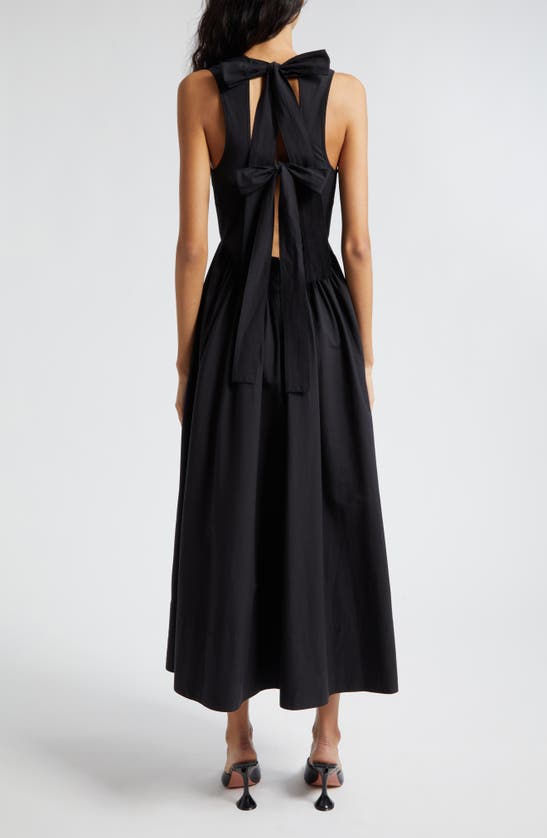 Shop Cinq À Sept Benita Sleeveless Cotton Blend Dress In Black