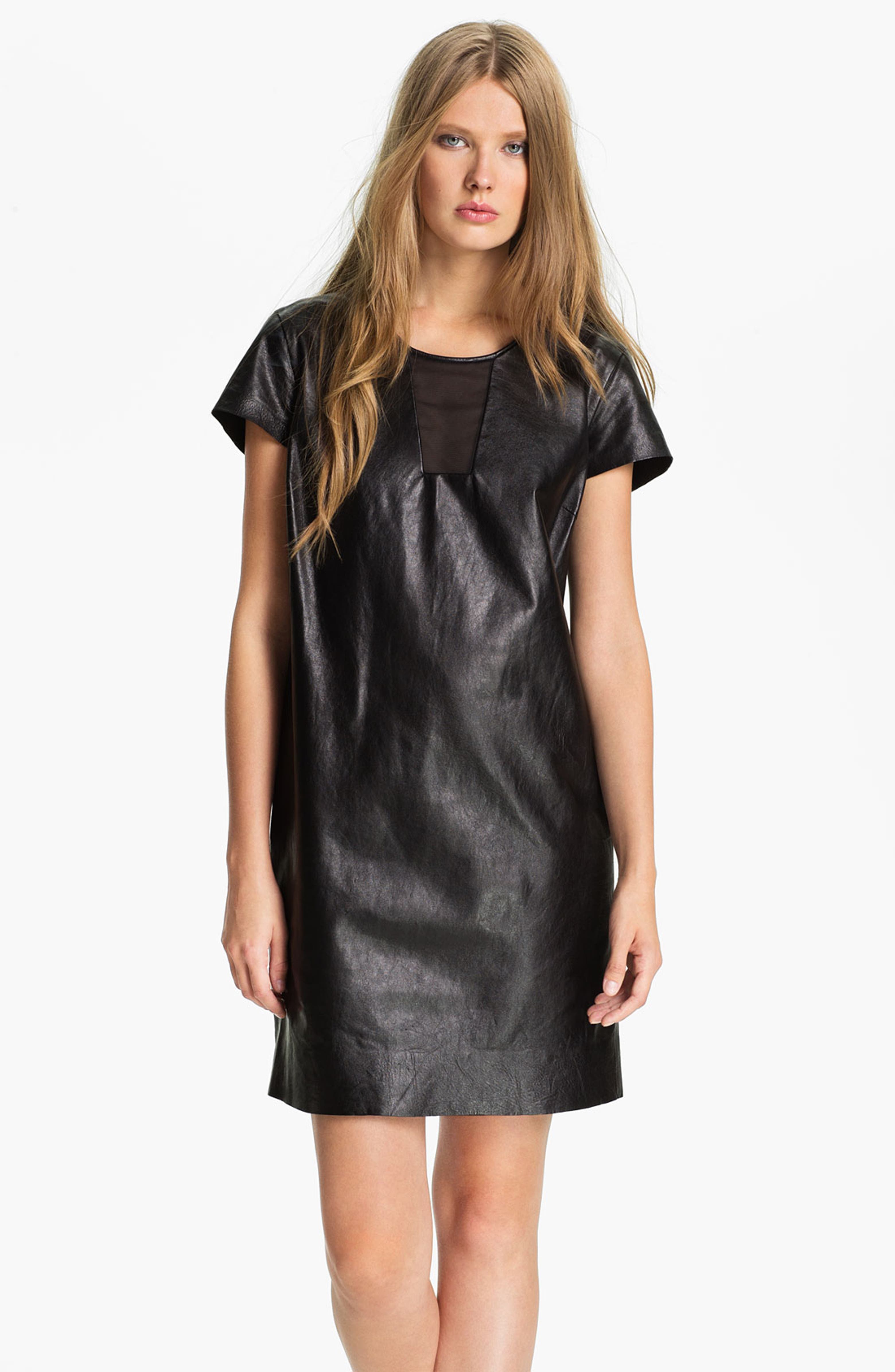 Diane von Furstenberg 'Meyda' Leather Shift Dress | Nordstrom