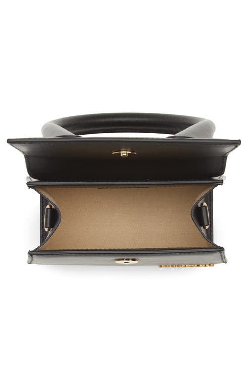 Jacquemus Black Le Chiquito Moyen Leather Top Handle Bag In Black