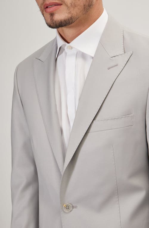 Ron Tomson Super 120s Merino Wool Tuxedo Jacket In Smoke