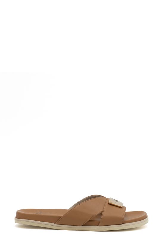 Amalfi By Rangoni Bardolino Slide Sandal In Carmello Gold Hardware