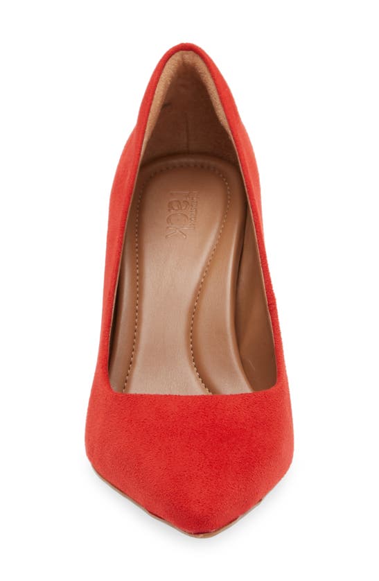 Shop Nordstrom Rack Paige Faux Leather Pump In Red Grenadine