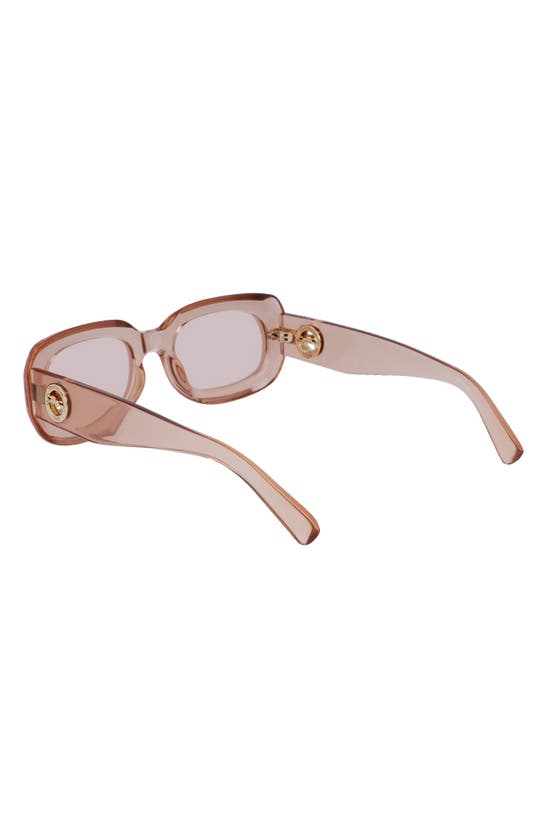 LONGCHAMP LONGCHAMP MEDALLION 52MM RECTANGULAR SUNGLASSES