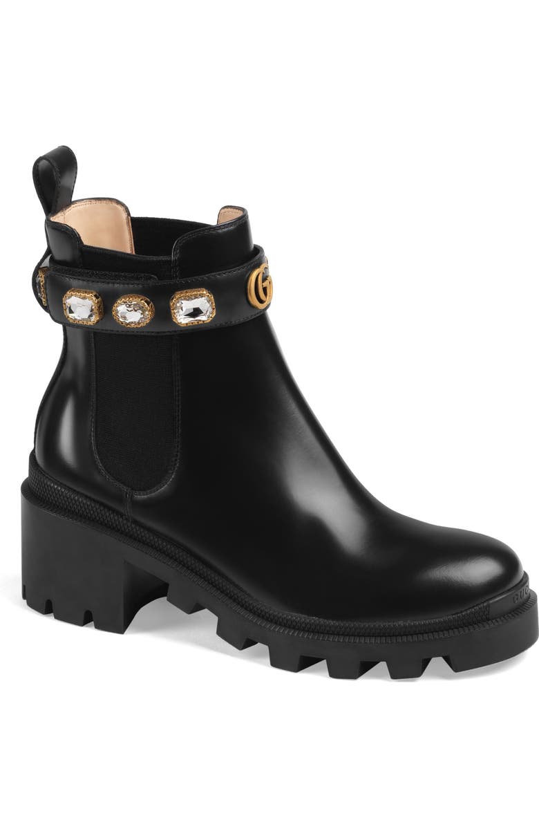 Gucci Trip Jewel Strap Bootie (Women) | Nordstrom
