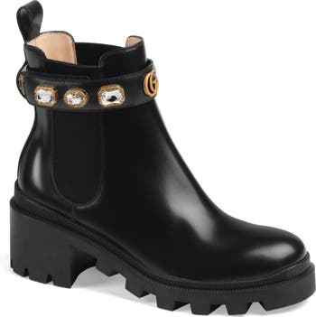 Women's Gucci boot in black leather