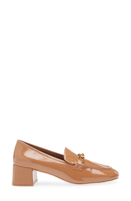 Jeffrey Campbell Archive Block Heel Pump In Natural Crinkle Pat Gold