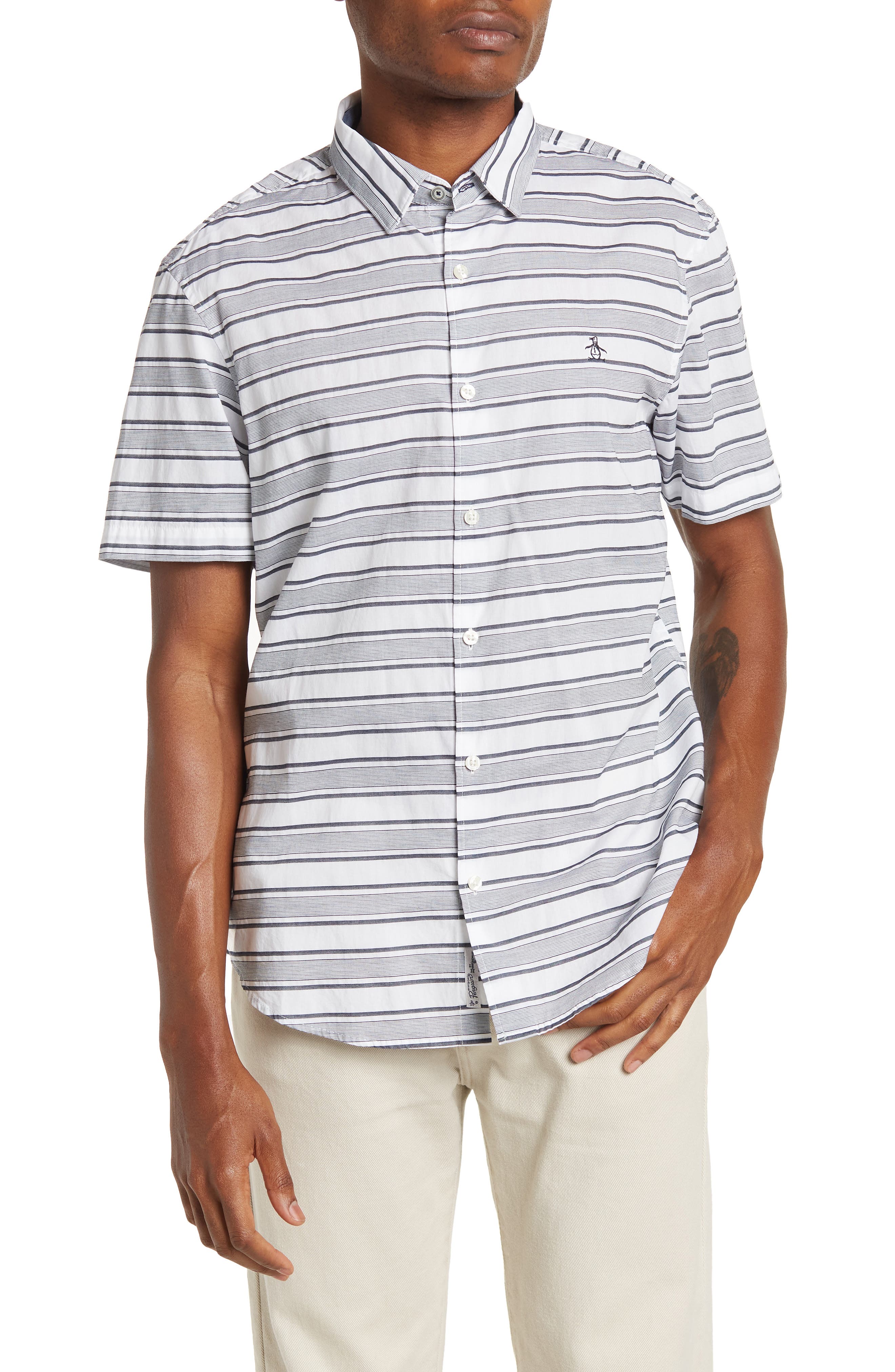 ORIGINAL PENGUIN Stripe Print Short 